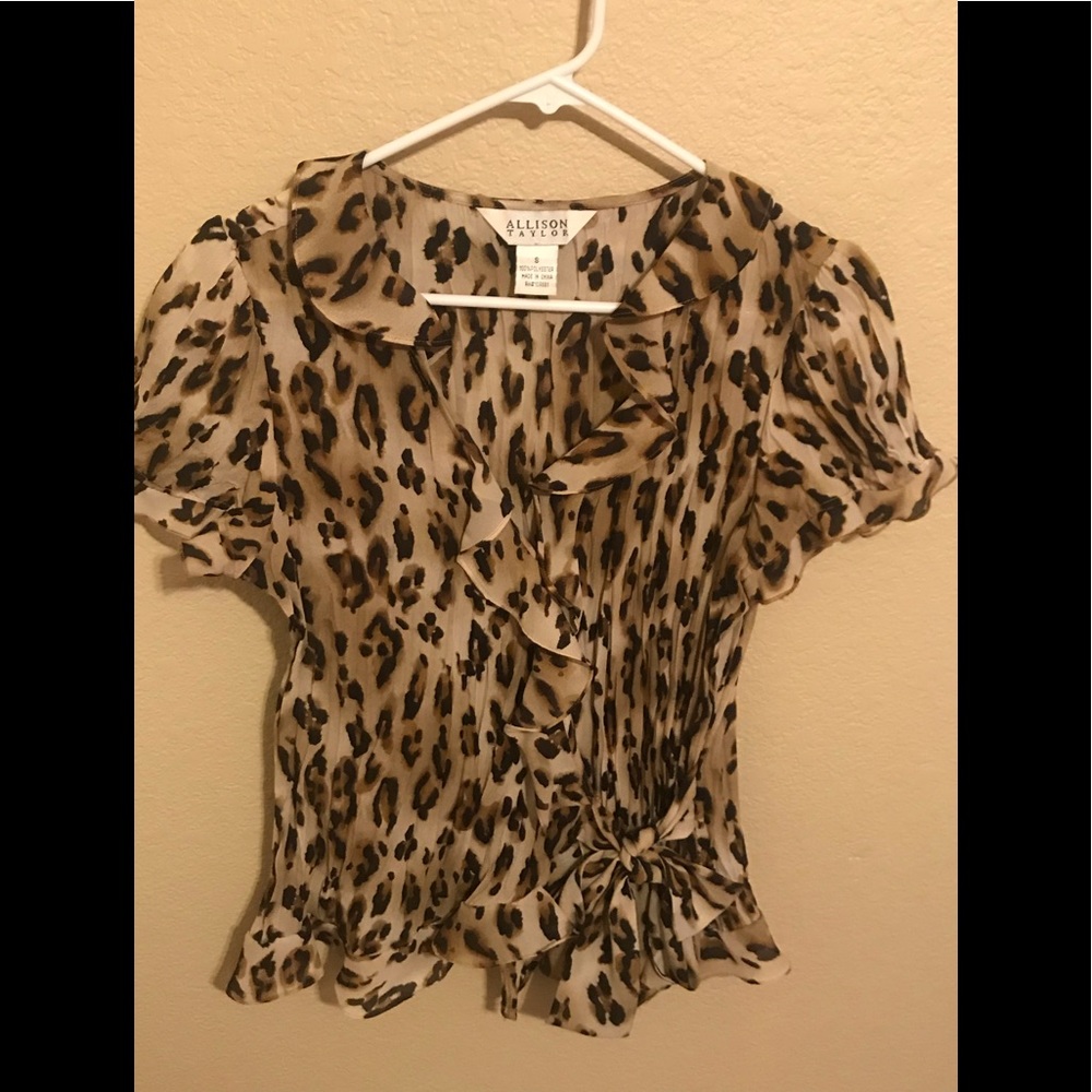 Allison Taylor Leopard Print Blouse